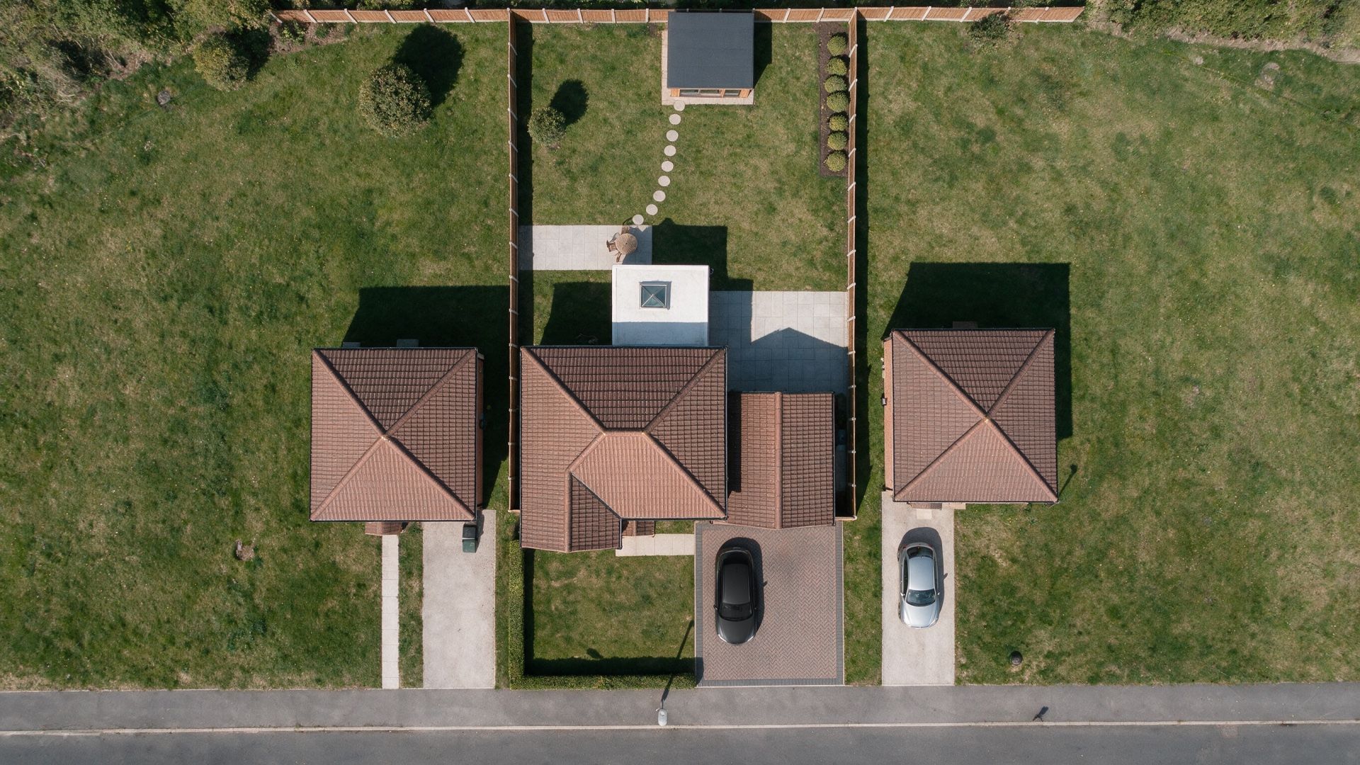 The same house from straight above once the cameras are fitted